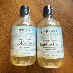 Deep Steep Cypress Fennel Bubble Bath 2 Pack 17fl Oz NEW